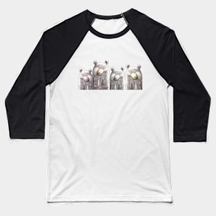 It's a Family of Bears - Black Bear Family Baseball T-Shirt